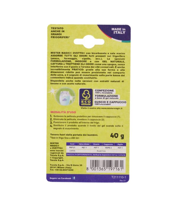 Absorbant pentru mirosuri frigider Mister Magic cu bicarbonat