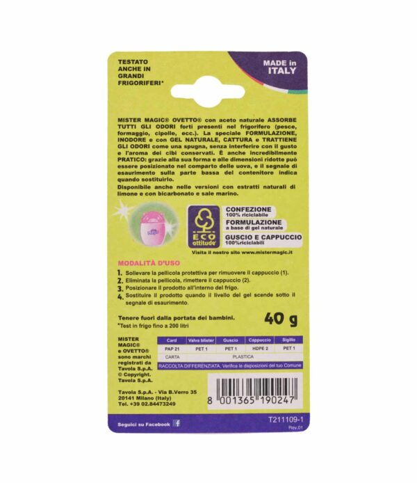 Absorbant pentru mirosuri frigider Mister Magic cu oțet