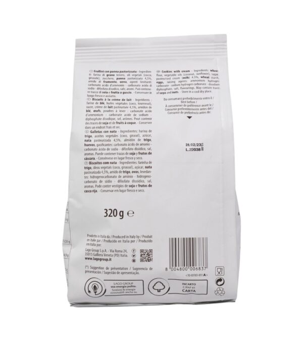 Biscuiți Frollini alla panna Lago 320 g