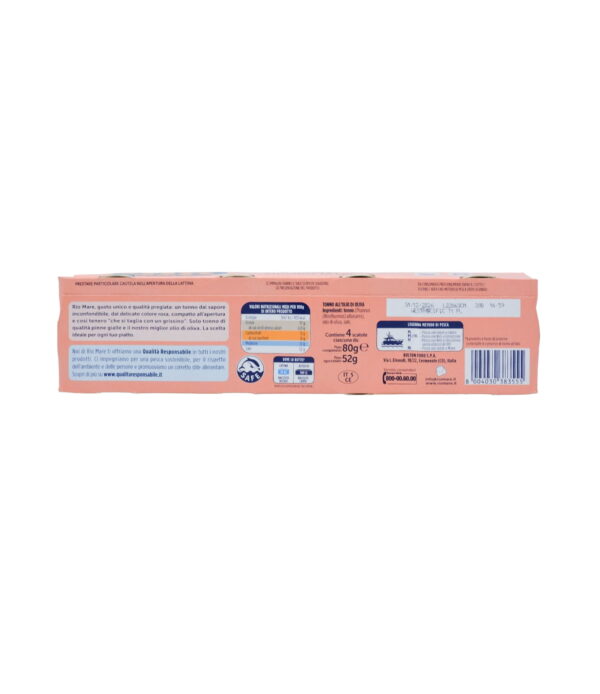 Conserve ton în ulei de măsline Rio Mare 4x80 g