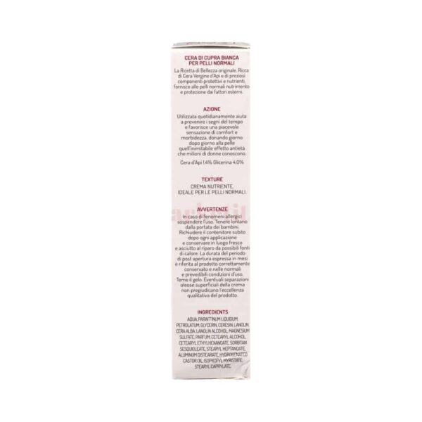 Crema de fata Cera di Cupra Bianca cu Ceara de Albine pentru Piele Normala 75 ml
