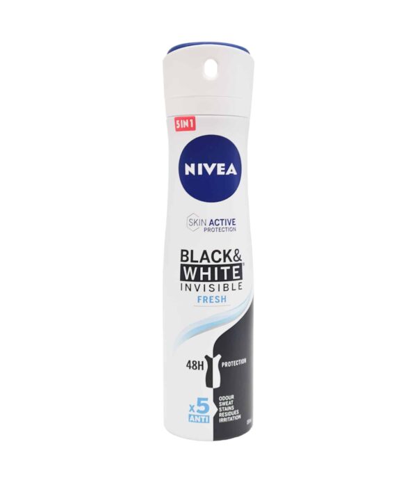 Deodorant spray Nivea Black & White Invisible Fresh 48h 5 în 1 150 ml