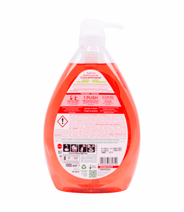 Detergent Concentrat Vase Dual Power cu Aloe si Rodie 1000 Ml