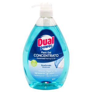 Detergent concentrat vase Dual Power cu bicarbonat și salvie 1000 ml