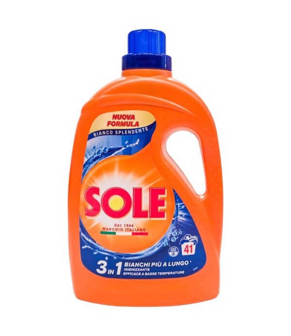 Detergent de rufe Sole 3 in 1 Bianco Splendente 41 spălări 1845 ml