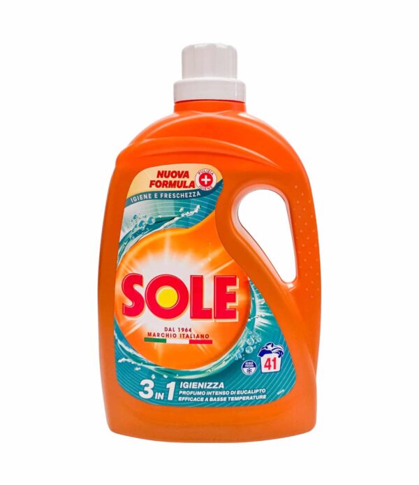 Detergent de rufe Sole 3 in 1 Igienizza 41 spălări 1845 ml