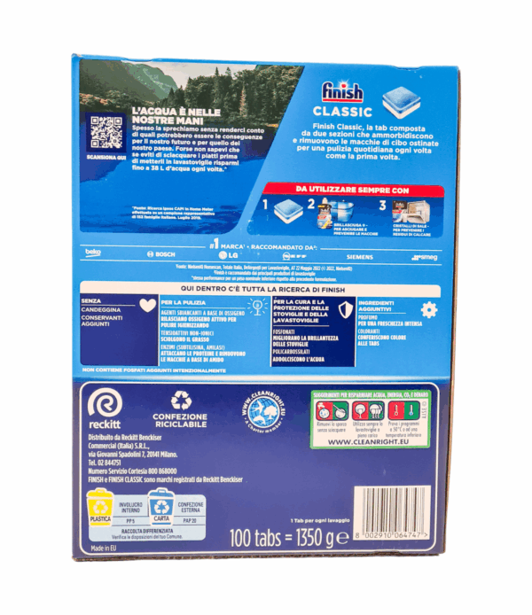 Detergent de vase tablete Finish Classic 100 bucăți