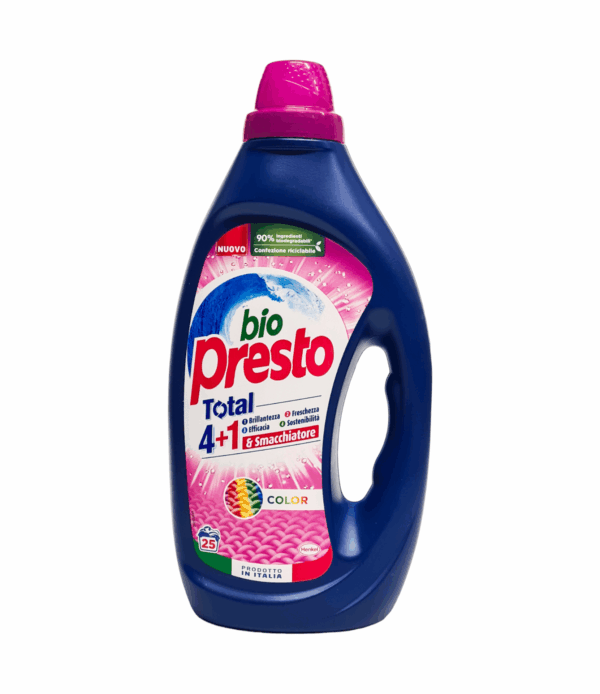 Detergent lichid Bio Presto Total 4+1 Color 25 spălări 1125 ml