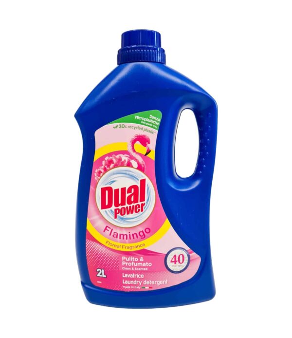 Detergent lichid Dual Power Lavatrice Flamingo 40 de spălări 2 litri