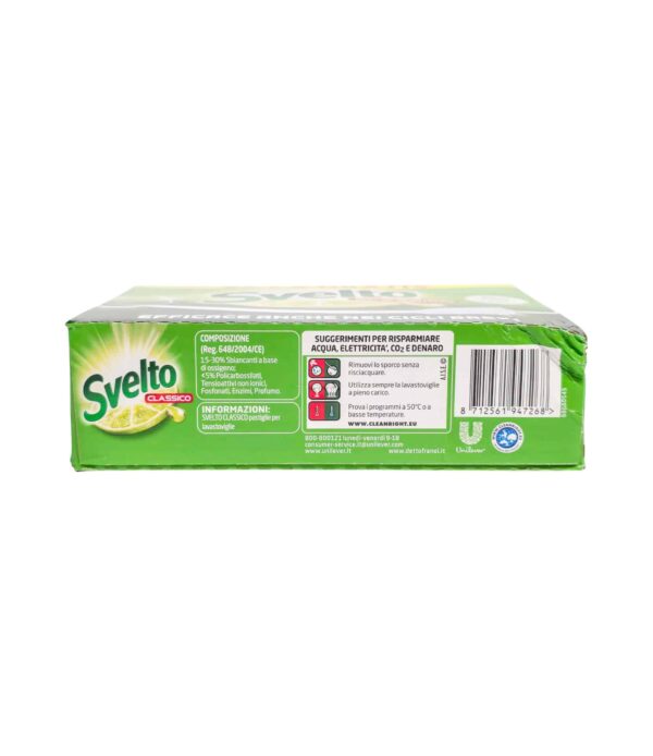Detergent pastile pentru mașina de spălat vase Svelto Clasic Limone 32 bucăți