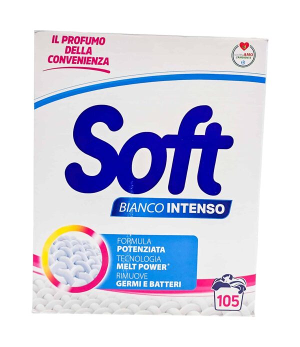 Detergent pulbere Soft Alb pur igienizant 105 spălări 5250 g