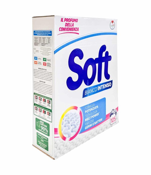 Detergent pulbere Soft Alb pur igienizant 105 spălări 5250 g