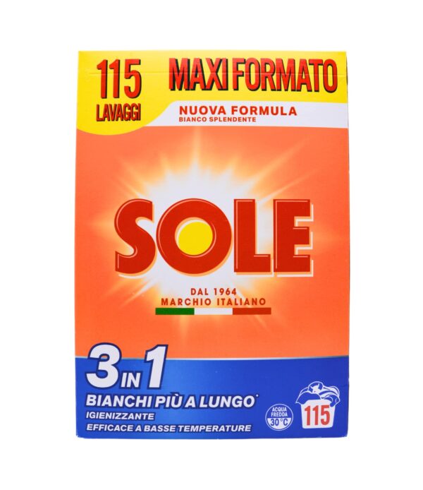 Detergent pulbere Sole 3 in 1 115 spălări 5.75 kg