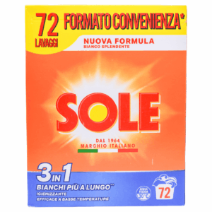 Detergent pulbere Sole 3 in 1 72 spălări 3.6 kg