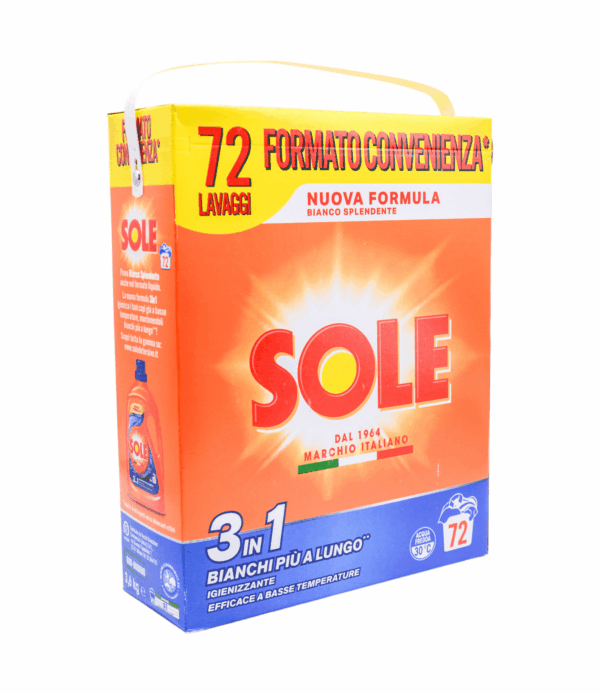 Detergent pulbere Sole 3 in 1 72 spălări 3.6 kg
