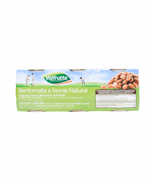 Fasole borlotti italiană Valfrutta 3 x 400 g