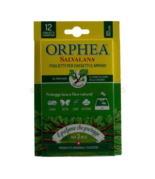 Folii Parfumate pentru Haine Orphea cu Lemn de Cedru din Virginia 12 bucăți