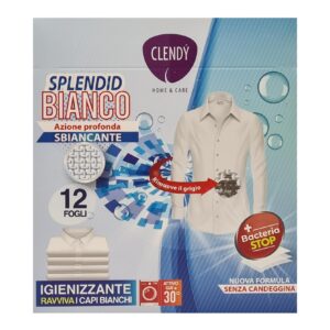 Folii pentru rufe Clendy Splendid Bianco 12 folii