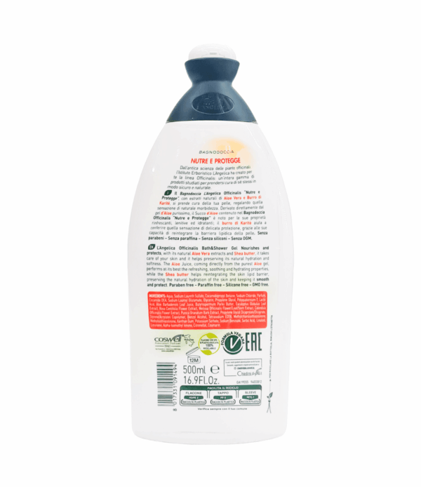 Gel de duș L'Angelica Aloe vera și karite 500 ml