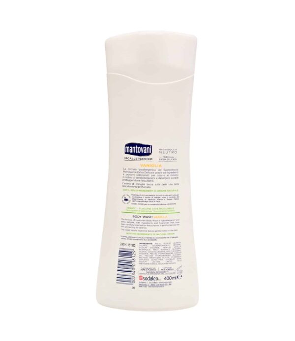 Gel de duș Mantovani Extra delicat cu vanilie 400 ml