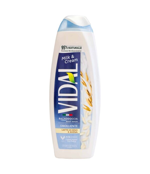Gel de duș Vidal Milk & Cream lapte de orez 500 ml
