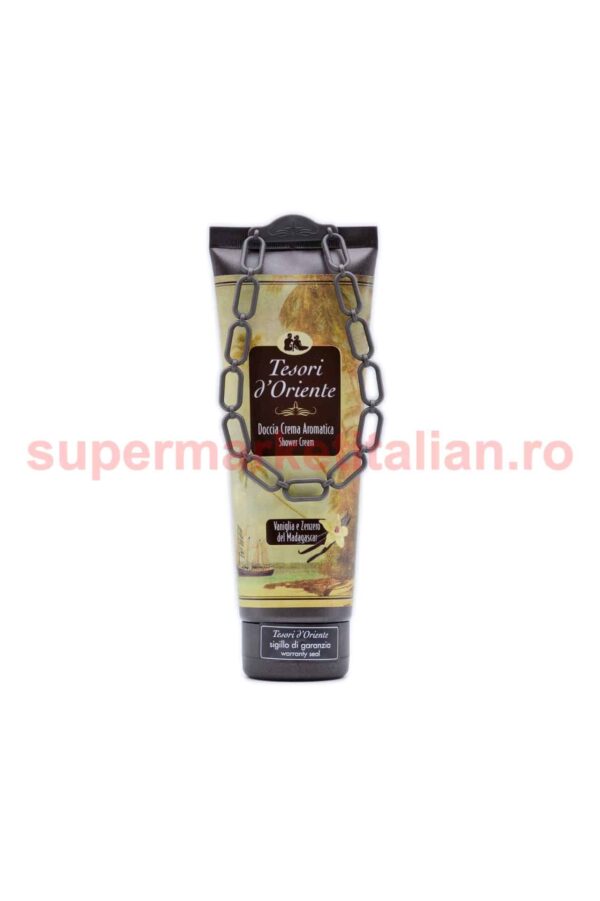 Gel de duș cremă Tesori d'Oriente cu Vanilie și Ghimbir din Madagascar 250 ml