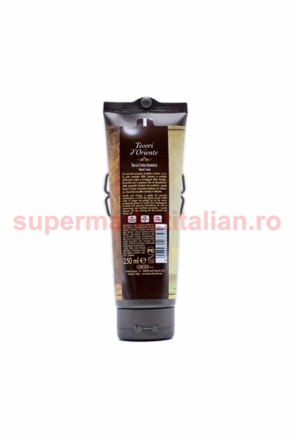 Gel de duș cremă Tesori d'Oriente cu Vanilie și Ghimbir din Madagascar 250 ml