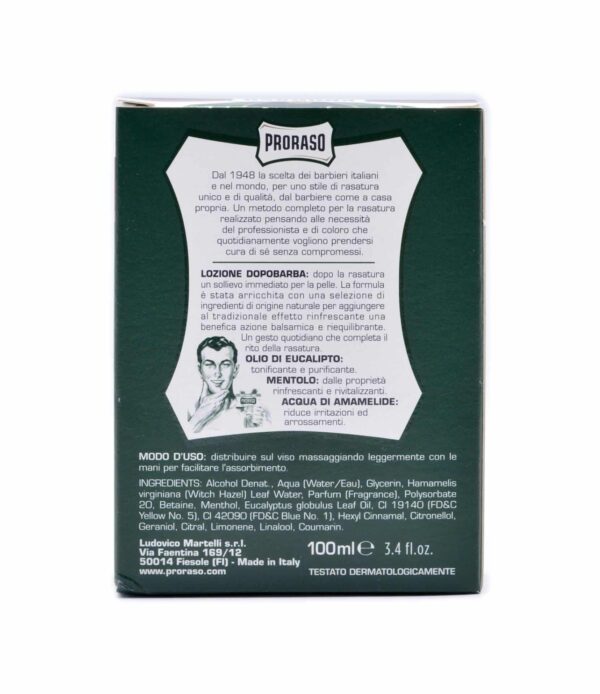 Loțiune după bărbierit Proraso cu Ulei de Eucalipt și Mentol 100 ml