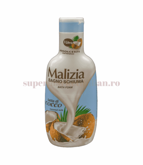 Gel de duș spumant Malizia cu lapte de cocos 1 l