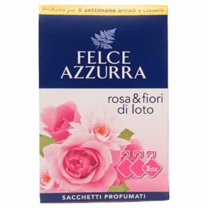 Odorizant textile Felce Azzurra Trandafir 3 bucăți