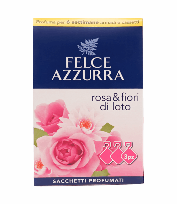 Odorizant textile Felce Azzurra Trandafir 3 bucăți