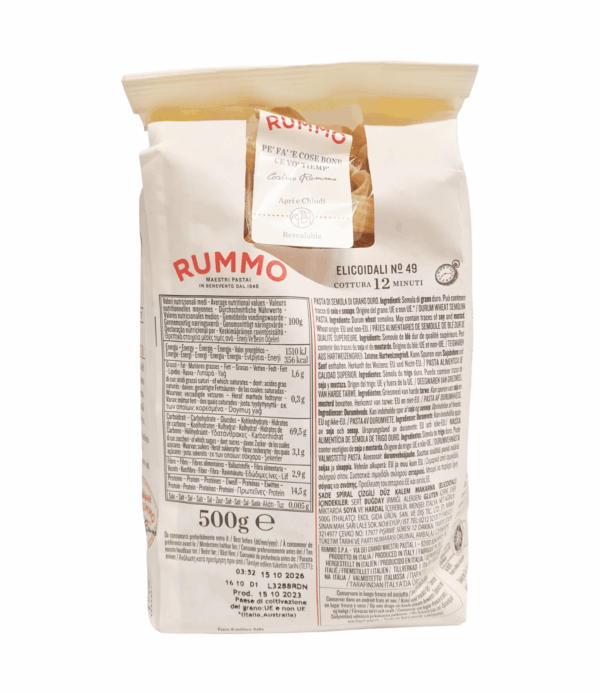 Paste Elicoidali nr. 49 Rummo 500 g