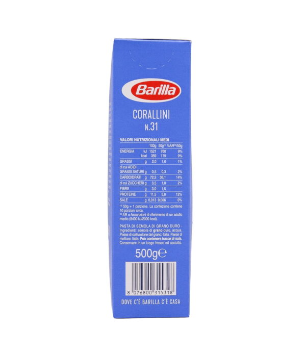 Paste corallini nr. 31 Barilla 500 g