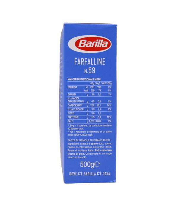 Paste farfalline nr. 59 Barilla 500 g