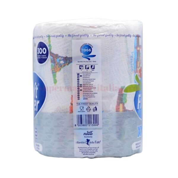 Prosoape de hârtie Soft Flower XXL 300 foi 2 straturi