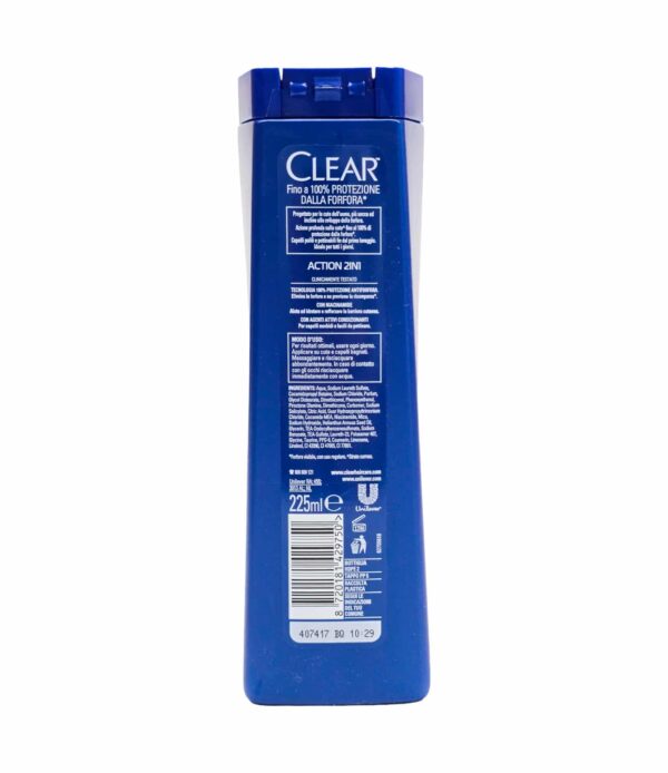 Șampon antimătreață Clear Men Action 2 in 1 225 ml