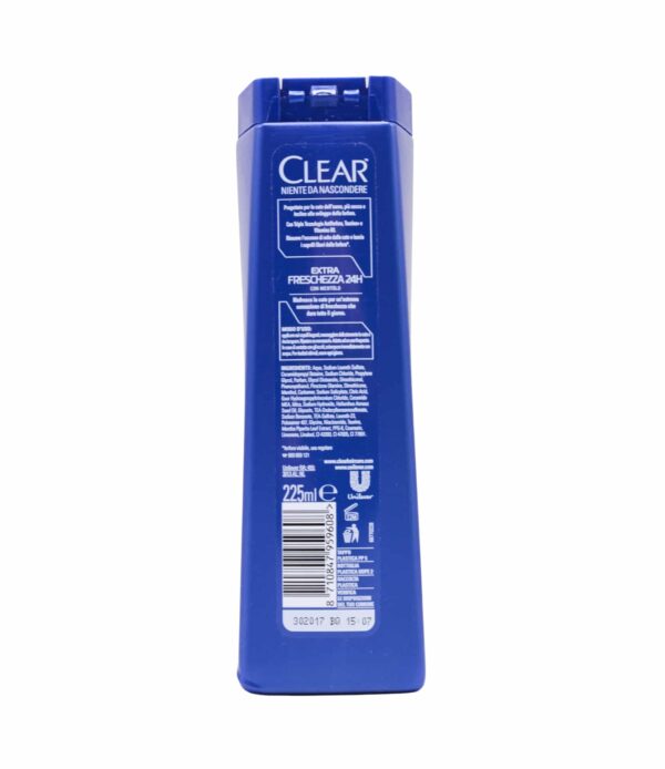 Șampon antimătreață Clear Men Extra Freschezza 24h 225 ml