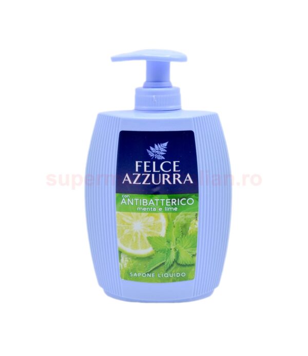 Săpun Lichid Felce Azzurra Antibacterian cu Mentă și Lămâie Verde 300 ml