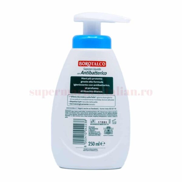 Săpun lichid Borotalco antibacterian Igienizant cu Mosc Alb 250 ml