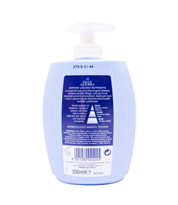 Săpun lichid Felce Azzurra Chihlimbar și Argan 300 ml
