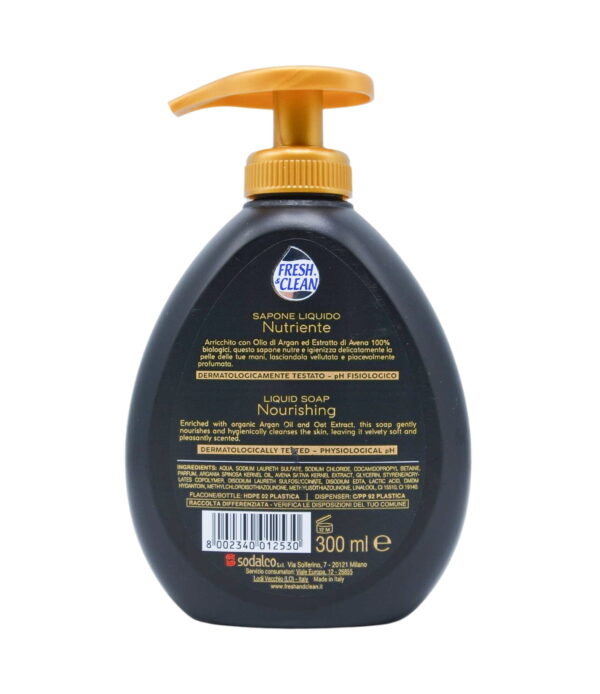 Săpun lichid Fresh & Clean hrănitor cu argan si ulei de ovăz 300 ml