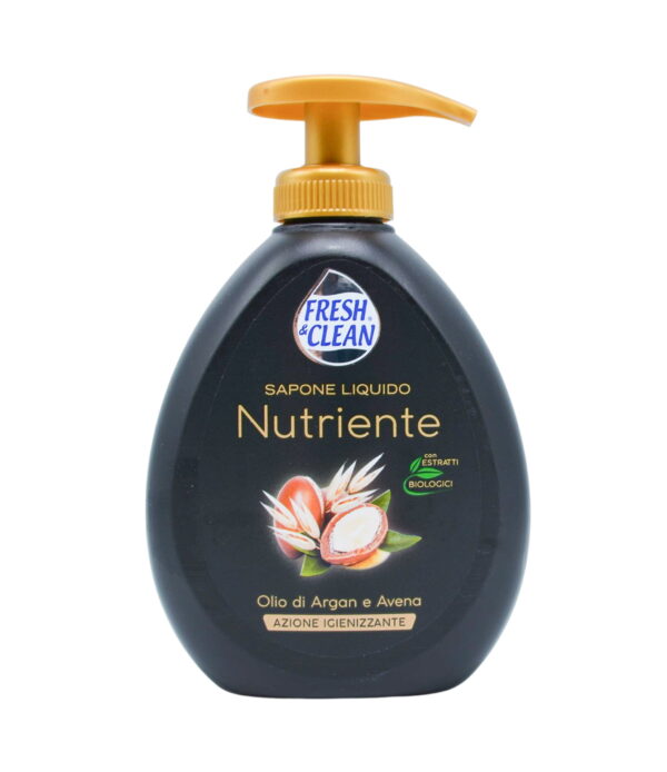 Săpun lichid Fresh & Clean hrănitor cu argan si ulei de ovăz 300 ml