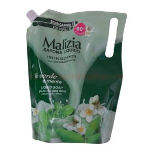 Săpun lichid Malizia Igienizant Ceai verde și mentă - rezervă 1L