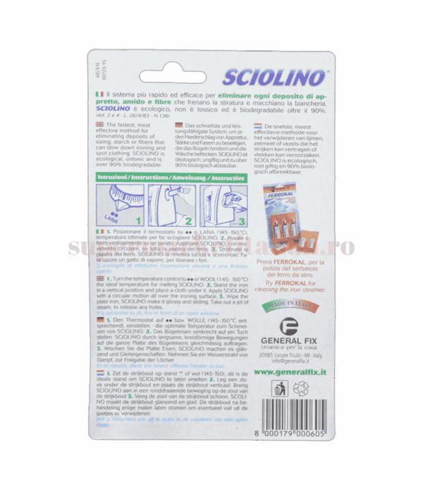 Stick General Fix Sciolino pentru curățarea tălpii fierului de călcat
