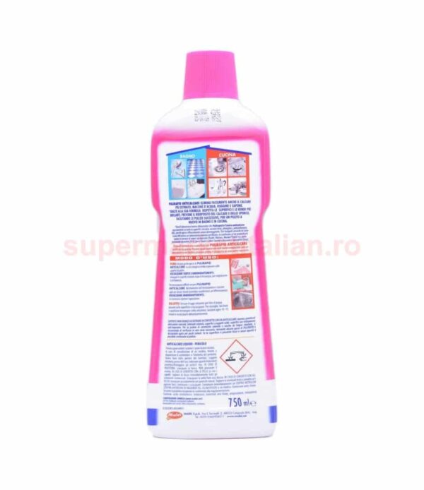Soluție anticalcar Pulirapid pentru Baie și Bucătărie 750 ml