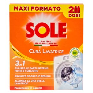 Detergent Sole pentru curățarea mașinii de spălat rufe 2 doze 2 x 250 ml