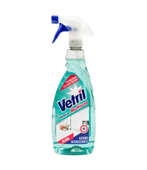 Soluție pentru geamuri și multisuprafețe Vetril cu alcool 650 ml