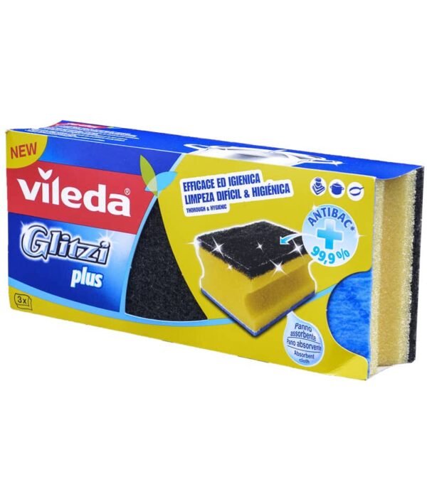 Burete bucătărie Vileda Glitzi Plus 3 bucăți