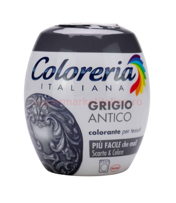 Vopsea pentru materiale textile Coloreria Italiana Gri Antic 350 g