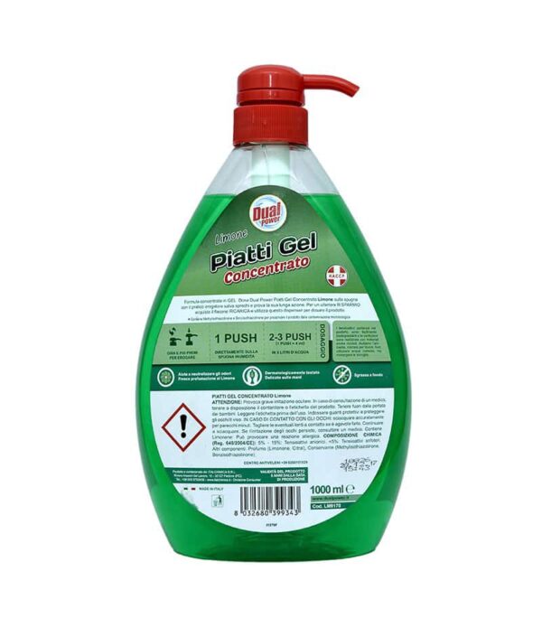 Detergent concentrat vase Dual Power cu lămâie 1000 ml